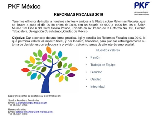 Reformas Fiscales 2019